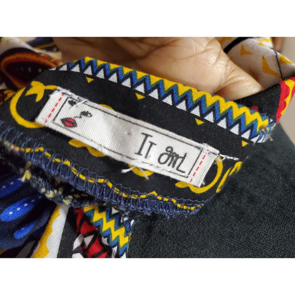 It Girl Women's African Print Cotton Sweetheart Neck Long Sleeve Blouse 2X - Picture 8 of 12